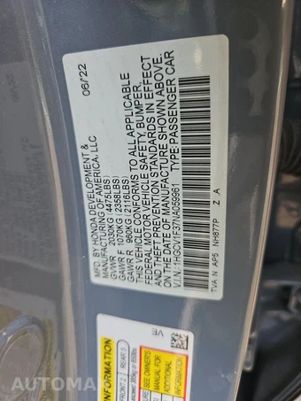2022 Honda Accord Sedan Sport 1.5T - miniatura 14