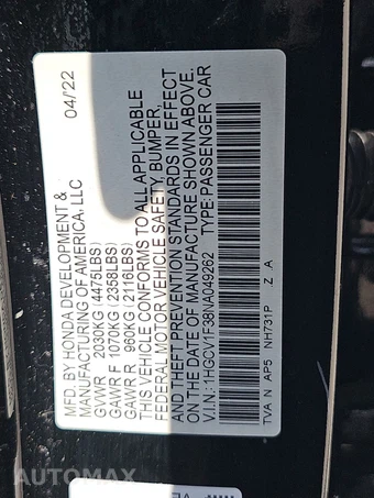 2022 Honda Accord Sedan Sport 1.5T - miniatura 14