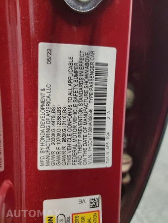 2022 Honda Accord Sedan Sport 1.5T - miniatura 14