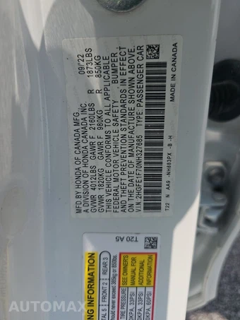 2022 Honda Civic Sedan EX - miniatura 14