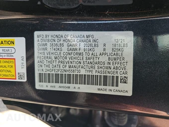 2022 Honda Civic Sedan LX - miniatura 14