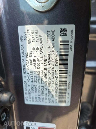 2022 Honda CR-V Touring - miniatura 5