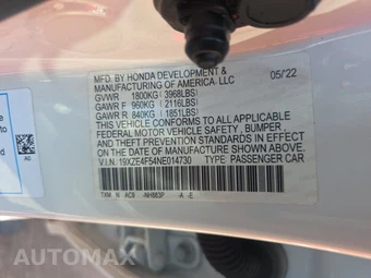 2022 Honda Insight EX - miniatura 14