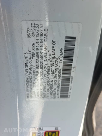2022 Honda Odyssey Elite 118.1" WB - miniatura 15