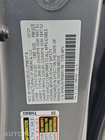 2022 Honda Odyssey EX-L 118.1" WB - miniatura 15