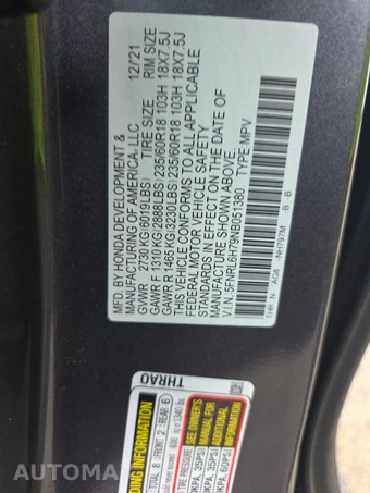 2022 Honda Odyssey EX-L 118.1" WB - miniatura 14