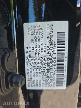 2022 Honda Pilot Special Edition - miniatura 5