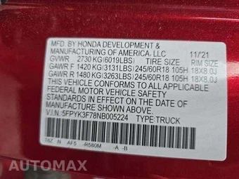 2022 Honda Ridgeline RTL-E Crew Cab Medium Bed - miniatura 5