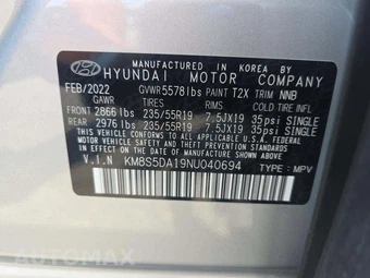 2022 Hyundai Santa Fe Hybrid Limited - miniatura 5