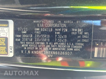 2022 Kia Carnival MPV SX Prestige 121.7" WB - miniatura 15