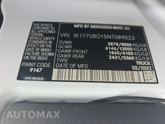 2022 Mercedes-Benz Sprinter 1500 Cargo Van Standard Roof 144.0" WB – miniatura 14