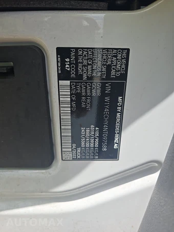 2022 Mercedes-Benz Sprinter 2500 Cargo Van High Roof 170.0" WB - miniatura 13