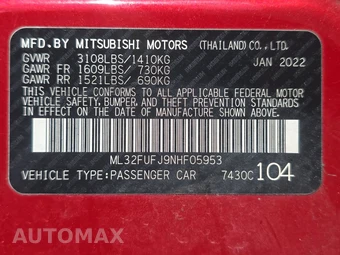 2022 Mitsubishi Mirage G4 LE – miniatura 14