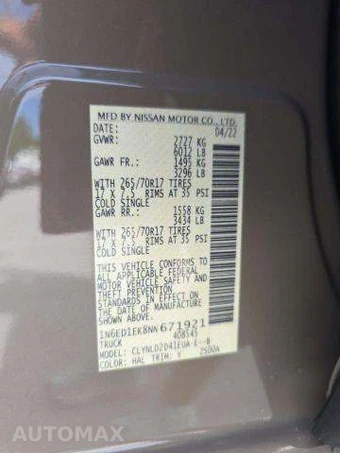 2022 Nissan Frontier PRO-4X Crew Cab Medium Bed – miniatura 6