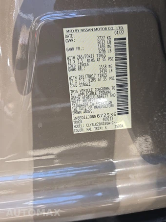 2022 Nissan Frontier PRO-X Crew Cab Medium Bed - miniatura 14