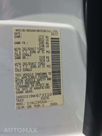 2022 Nissan Frontier SV Crew Cab Medium Bed – miniatura 2