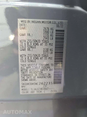 2022 Nissan Pathfinder Platinum – miniatura 5