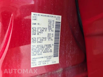 2022 Nissan TITAN PRO-4X Crew Cab Short Bed – miniatura 2