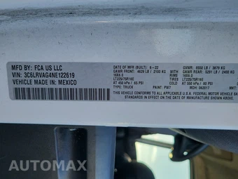2022 Ram ProMaster 1500 Cargo Van Low Roof 136.0" WB - miniatura 19