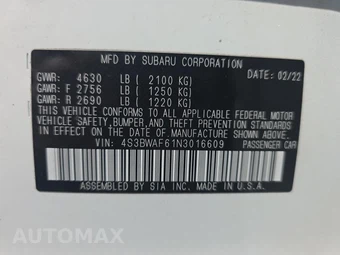 2022 Subaru Legacy Premium – miniatura 17