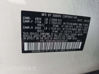 2022 Subaru Outback Limited - miniatura 5