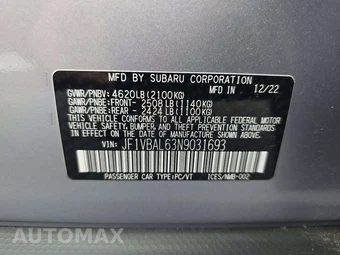 2022 Subaru WRX Limited – miniatura 5