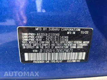 2022 Subaru WRX Premium – miniatura 14