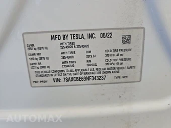 2022 Tesla Model X Plaid – miniatura 15