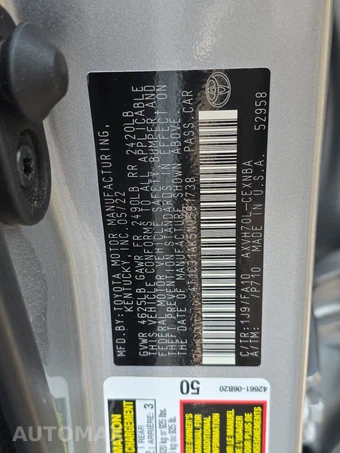 2022 Toyota Camry Hybrid LE - miniatura 14