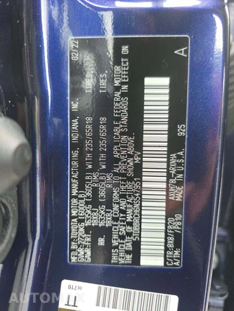 2022 Toyota Highlander Hybrid LE - miniatura 2