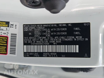 2022 Toyota Highlander Hybrid Limited - miniatura 15