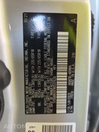 2022 Toyota Highlander Hybrid XLE - miniatura 13