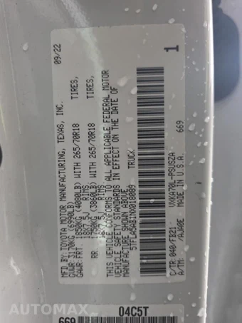 2022 Toyota Tundra SR5 Crew Cab Short Bed - miniatura 11