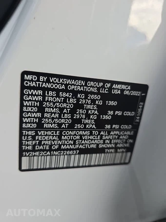 2022 Volkswagen Atlas Cross Sport V6 SE w/Technology - miniatura 14