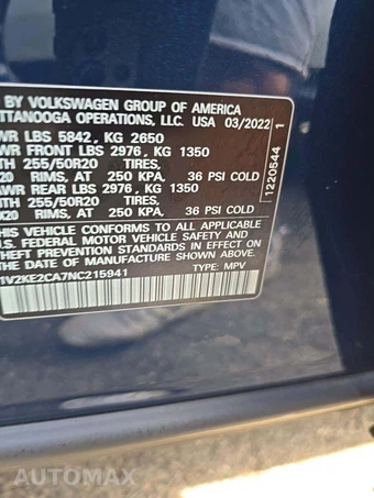 2022 Volkswagen Atlas Cross Sport V6 SE w/Technology - miniatura 5