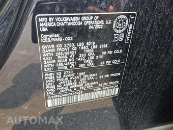 2022 Volkswagen Atlas Execline - miniatura 5