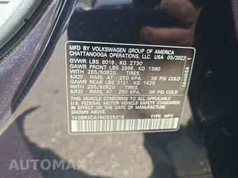2022 Volkswagen Atlas V6 SEL - miniatura 2