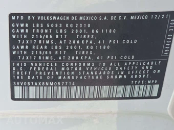 2022 Volkswagen Tiguan S – miniatura 5