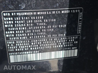 2022 Volkswagen Tiguan SE – miniatura 15