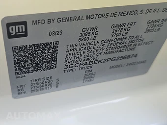 2023 Chevrolet Silverado 1500 Custom Crew Cab Short Bed 1CX - miniatura 14