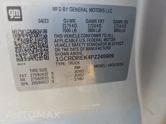 2023 Chevrolet Silverado 1500 Custom Extended Cab Medium Bed 1CX - miniatura 14