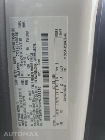 2023 Ford E-Transit Cargo Van Medium Roof 148.0" WB - miniatura 13