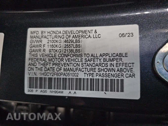 2023 Honda Accord Hybrid EX-L w/o BSI - miniatura 5