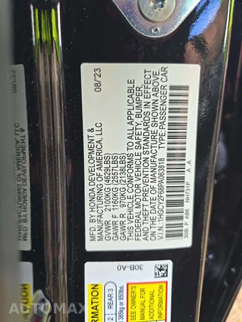 2023 Honda Accord Hybrid EX-L w/o BSI - miniatura 5