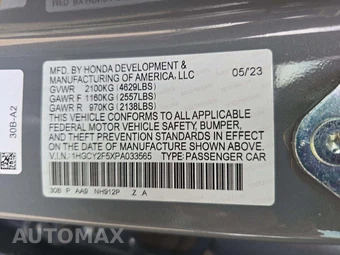 2023 Honda Accord Hybrid Sport w/o BSI - miniatura 2