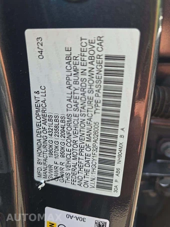 2023 Honda Accord Sedan EX - miniatura 5