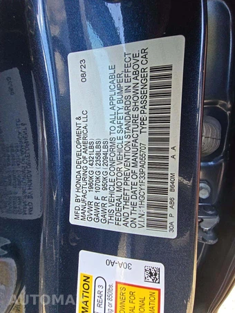 2023 Honda Accord Sedan EX - miniatura 5