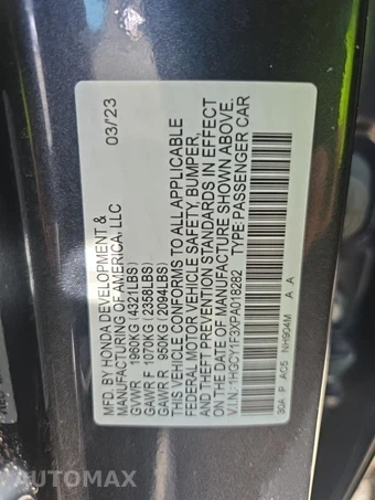 2023 Honda Accord Sedan EX - miniatura 17