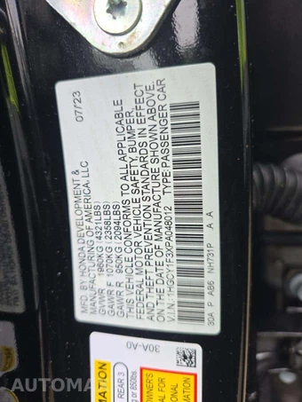 2023 Honda Accord Sedan EX - miniatura 5