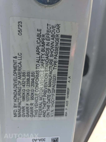 2023 Honda Accord Sedan EX w/o BSI - miniatura 2
